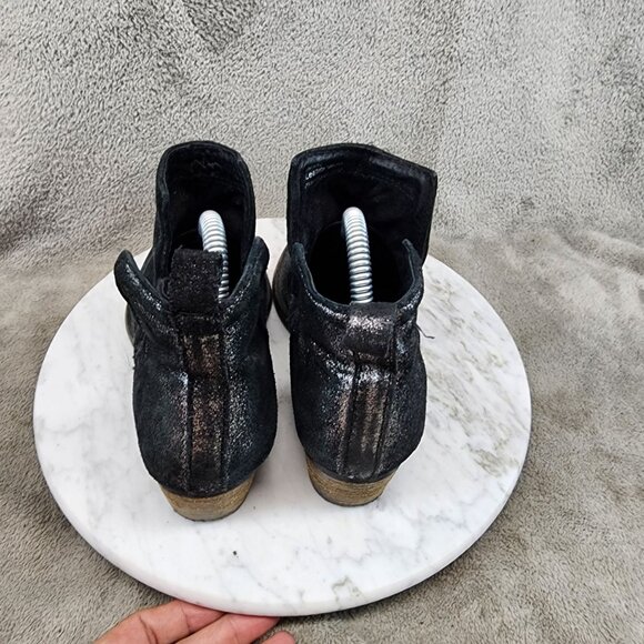 Diba Shoes Womens Size 7 Black Leather Ankle Booties *Read* - Picture 5 of 14